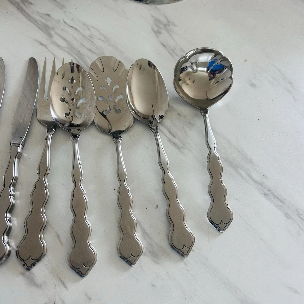 Oneida‎ VALERIE Stainless Distinction Deluxe HH Serving Set Flatware Lot of 9